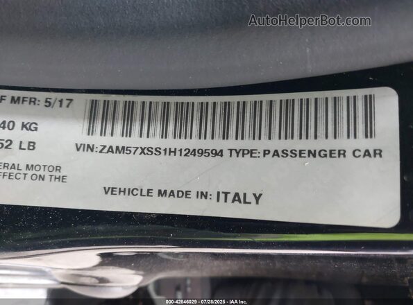 ZAM57XSS1H1249594 2017 MASERATI GHIBLI Black 