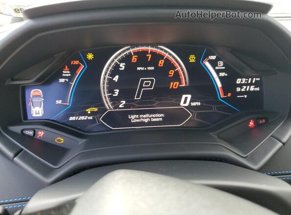 ZHWUT4ZF6RLA28592 2024 LAMBORGHINI HURACAN Синий Вид щитка приборов