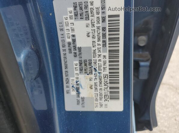 3MZBN1U74JM241059 2018 MAZDA 3 Blue 