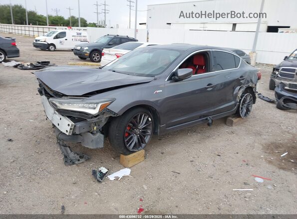 19UDE2F83KA001878 2019 ACURA ILX Gray წინა მარცხენა ხედი სამი მეოთხედიდან