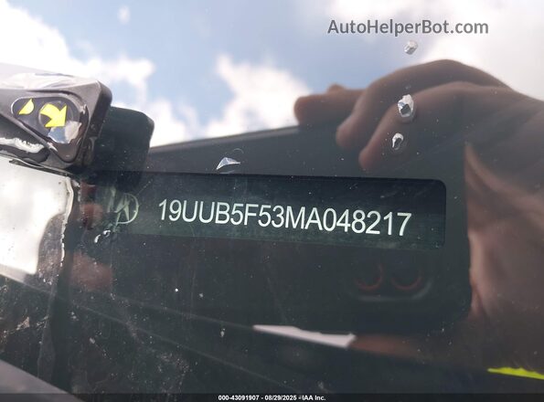 19UUB5F53MA016707 2021 ACURA TLX Black Շարժիչի բաժամունքի տեսք