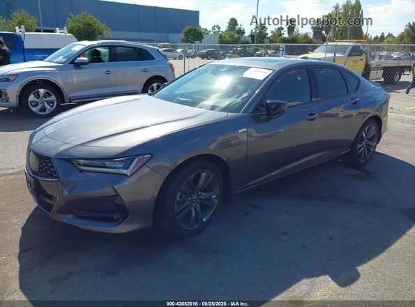 19UUB6F59NA001099 2022 ACURA TLX Gray Vista tres cuartos delantera izquierda