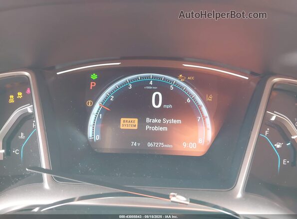 19XFC1F39LE202369 2020 HONDA CIVIC Gray უკანა სავარძლების ხედი