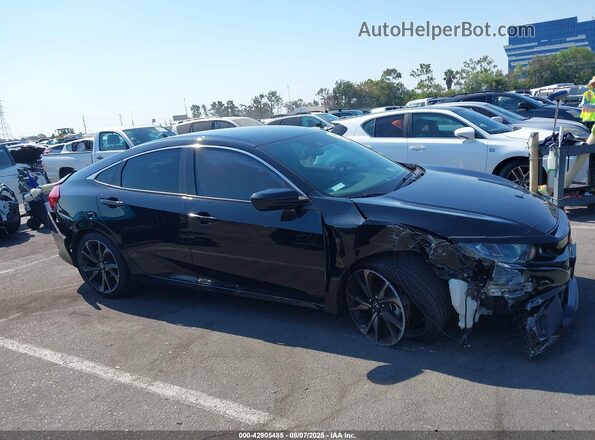 19XFC2F86ME203210 2021 HONDA CIVIC Black Widok wnętrza z tyłu
