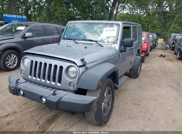 1C4BJWDG9HL697386 2017 JEEP WRANGLER UNLIMITED Gray წინა მარცხენა ხედი სამი მეოთხედიდან