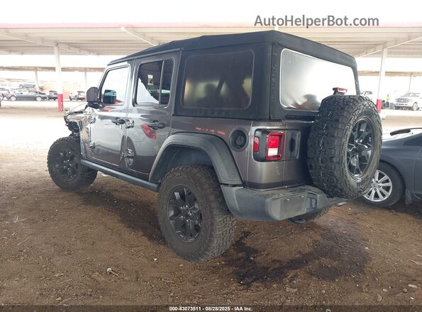 1C4HJXDN3MW563173 2021 JEEP WRANGLER UNLIMITED Gray Հետևի ձախ