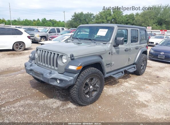 1C4HJXDN3MW815732 2021 JEEP WRANGLER UNLIMITED Gray Передня ліва чверть