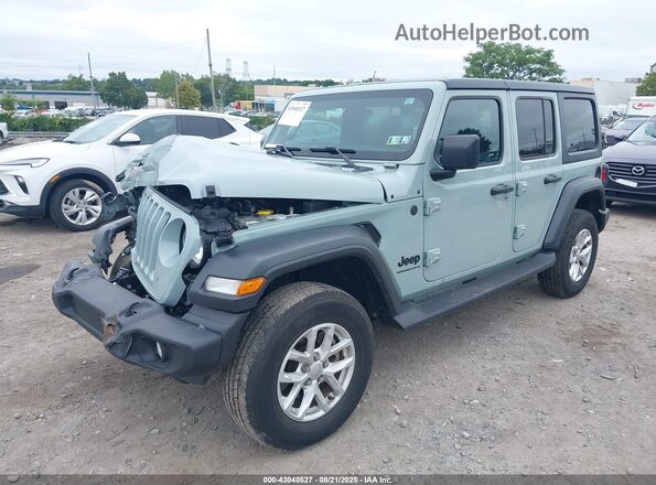 1C4HJXDN4PW633736 2023 JEEP WRANGLER Light Blue Przód lewy