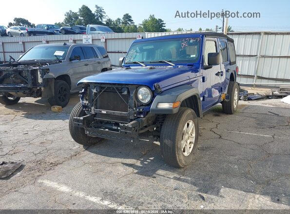 1C4HJXDN8LW149367 2020 JEEP WRANGLER UNLIMITED Blue Przód lewy