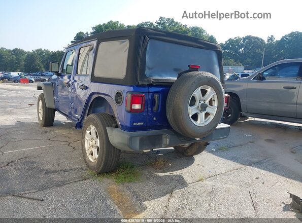 1C4HJXDN8LW149367 2020 JEEP WRANGLER UNLIMITED Blue Tył lewy