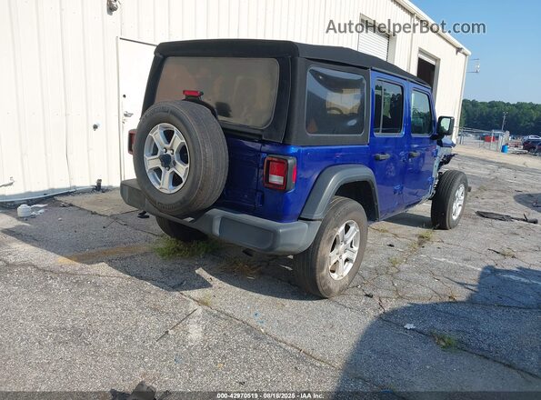 1C4HJXDN8LW149367 2020 JEEP WRANGLER UNLIMITED Blue Tył prawy