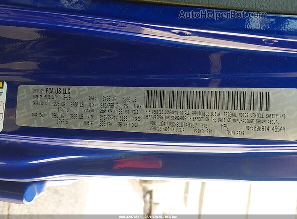 1C4HJXDN8LW149367 2020 JEEP WRANGLER UNLIMITED Blue Widok komory silnika