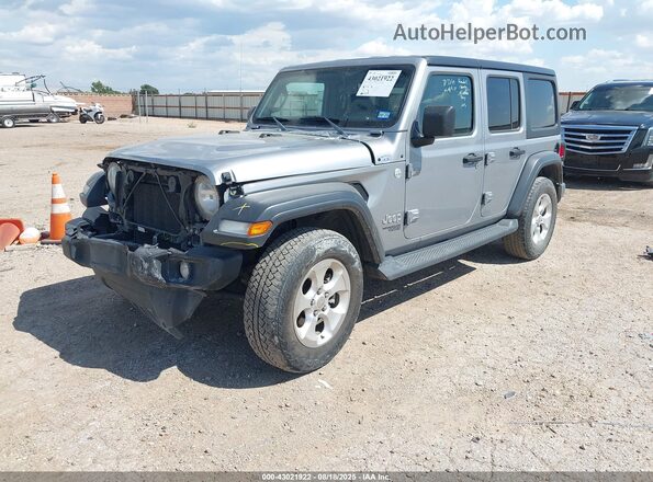1C4HJXDN8LW235231 2020 JEEP WRANGLER UNLIMITED Silver Vista tres cuartos delantera izquierda