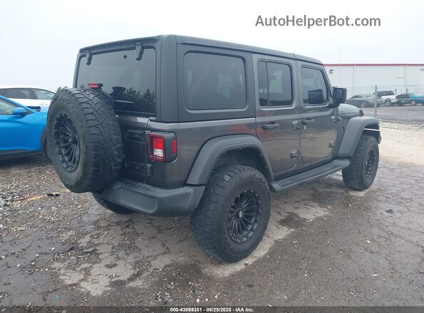 1C4HJXDNXNW167386 2022 JEEP WRANGLER UNLIMITED Gray Trasero derecho