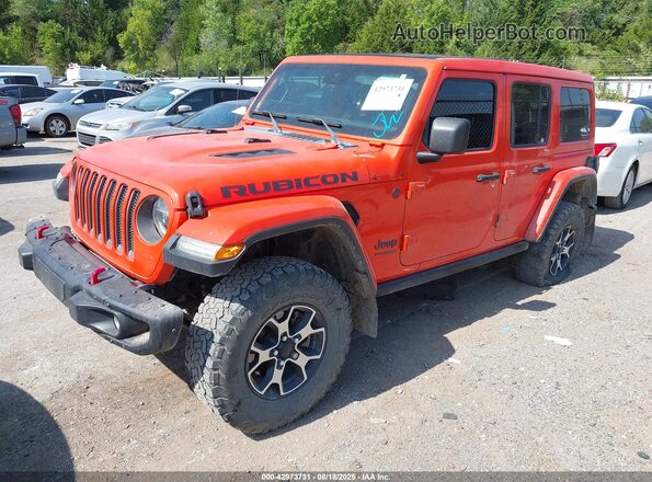 1C4HJXFN3LW176747 2020 JEEP WRANGLER UNLIMITED Orange Vista tres cuartos delantera izquierda