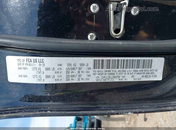1C4PJLCB1LD503754 2020 JEEP CHEROKEE Black Շարժիչի բաժամունքի տեսք