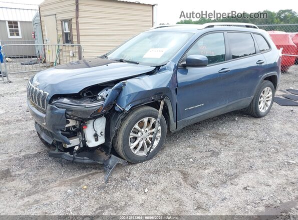 1C4PJLCB2MD211113 2021 JEEP CHEROKEE Blue Front left