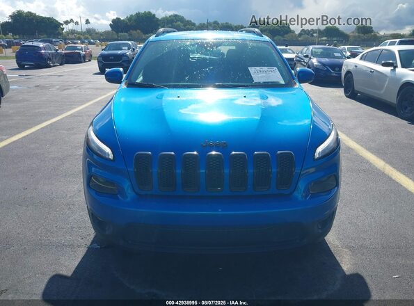 1C4PJMCB2JD532702 2018 JEEP CHEROKEE Blue Instrument cluster view
