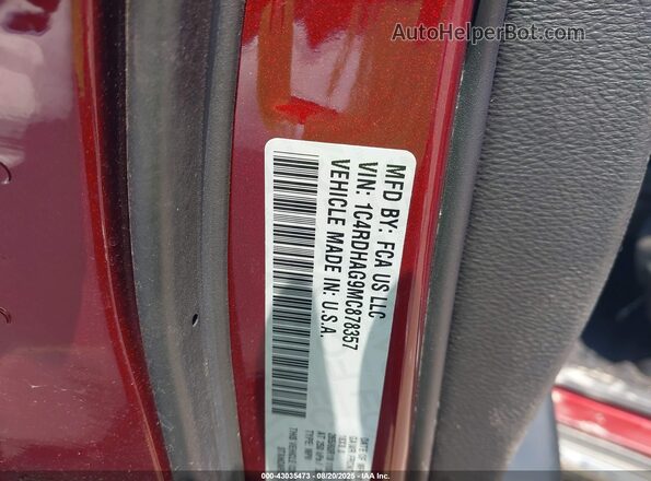 1C4RDHAG9MC878357 2021 DODGE DURANGO Burgundy Widok komory silnika