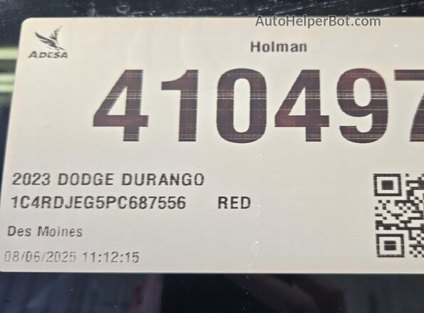 1C4RDJEG5PC687556 2023 DODGE DURANGO  