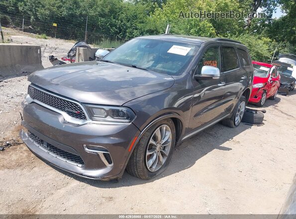1C4RDJEG7MC849893 2021 DODGE DURANGO Gray Передня ліва чверть