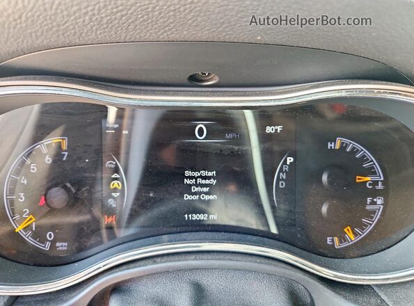 1C4RJEBG9JC216568 2018 JEEP GRAND Maroon Instrument cluster view
