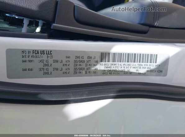 1C4RJFAG5LC112072 2020 JEEP GRAND CHEROKEE Белый Вид подкапотного пространства