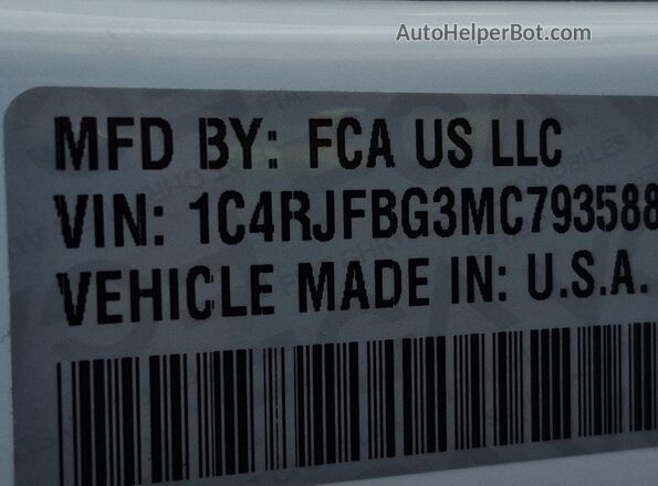 1C4RJFBG3MC793588 2021 JEEP GRAND CHEROKEE  