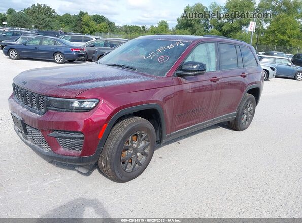 1C4RJHAG3SC279749 2025 JEEP GRAND CHEROKEE Red წინა მარცხენა ხედი სამი მეოთხედიდან