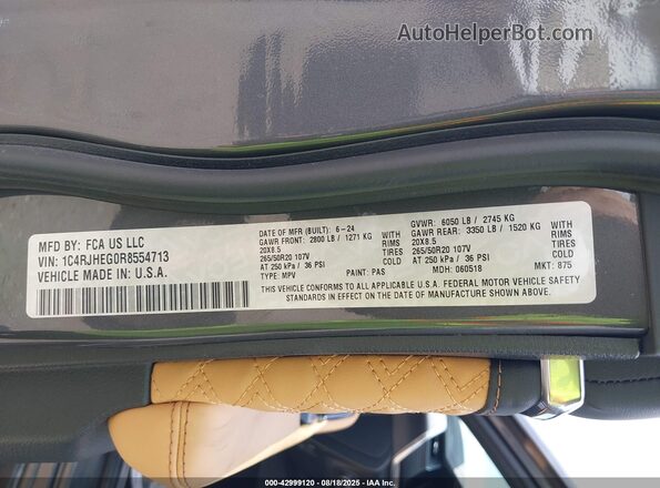 1C4RJHEG0R8554713 2024 JEEP GRAND CHEROKEE Gray Вид підкапотного простору