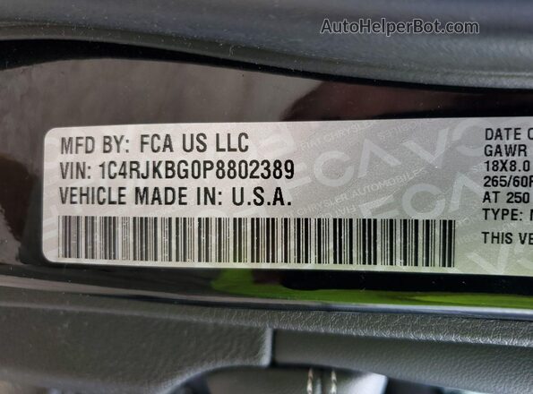 1C4RJKBG0P8802389 2023 JEEP GRAND CHEROKEE  