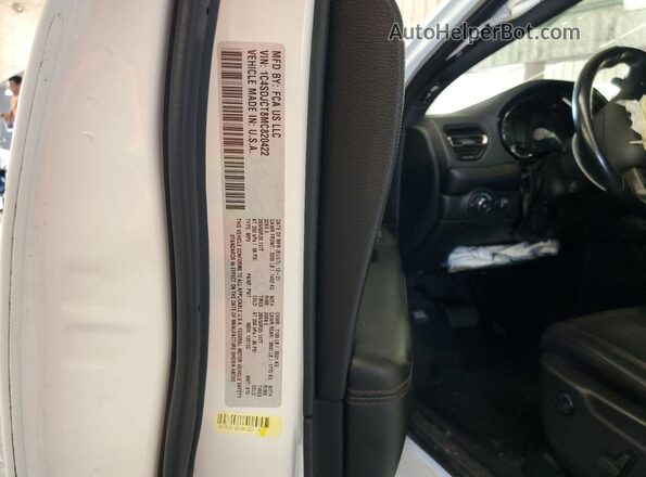 1C4SDJCT8MC820422 2021 DODGE DURANGO White VIN კოდის სტიკერის ხედი