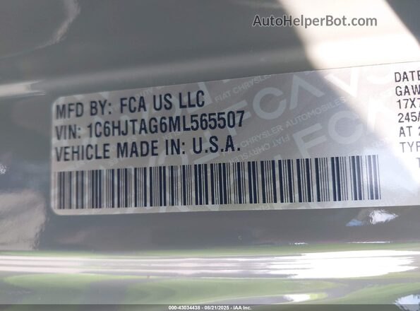 1C6HJTAG6ML565507 2021 JEEP GLADIATOR Gray Engine compartment view