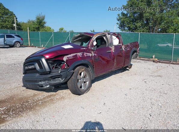 1C6RR7GGXLS141831 2020 RAM 1500 CLASSIC Maroon Առջևի ձախ երեք քառորդ տեսարան