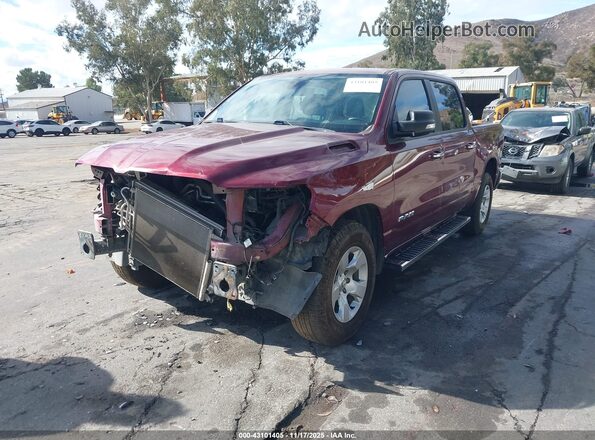 1C6RREFT2LN129013 2020 RAM 1500 Red წინა მარცხენა ხედი სამი მეოთხედიდან