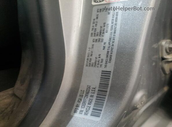 1C6SRFFT2MN632047 2021 RAM 1500 Серебряный Вид наклейки с VIN-кодом