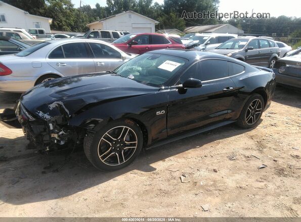 1FA6P8CF3M5153538 2021 FORD MUSTANG Black წინა მარცხენა ხედი სამი მეოთხედიდან