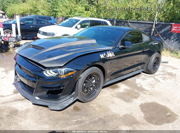 1FA6P8CF7M5112894 2021 FORD MUSTANG Black Передня ліва чверть