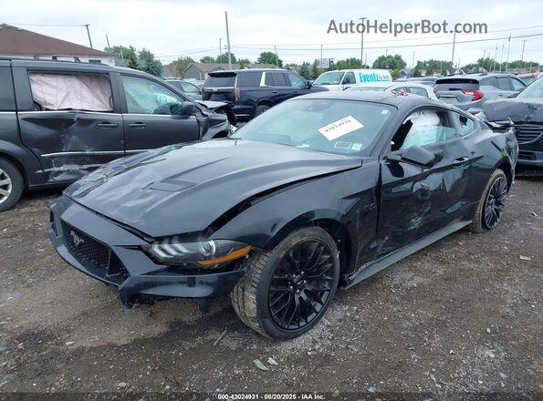1FA6P8CF7M5113656 2021 FORD MUSTANG Black Front left