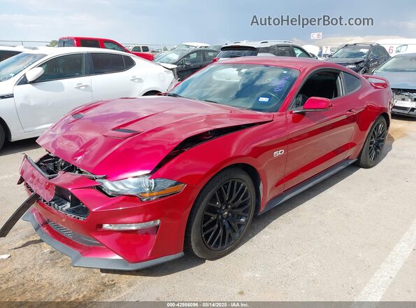1FA6P8CF9L5114130 2020 FORD MUSTANG Red Vista tres cuartos delantera izquierda