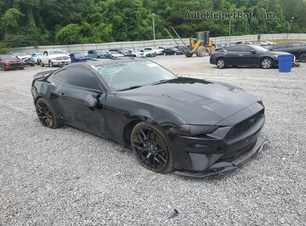 1FA6P8TH3L5161302 2020 FORD MUSTANG Черный Передняя правая четверть