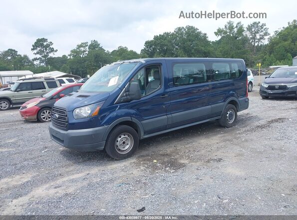 1FBZX2ZM4JKA69255 2018 FORD TRANSIT Navy Առջևի ձախ երեք քառորդ տեսարան