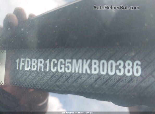 1FDBR1CG5MKB00386 2021 FORD TRANSIT White Vista del compartimento del motor