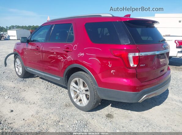1FM5K7D83HGA66565 2017 FORD FORD EXPLORER Red უკანა მარცხენა