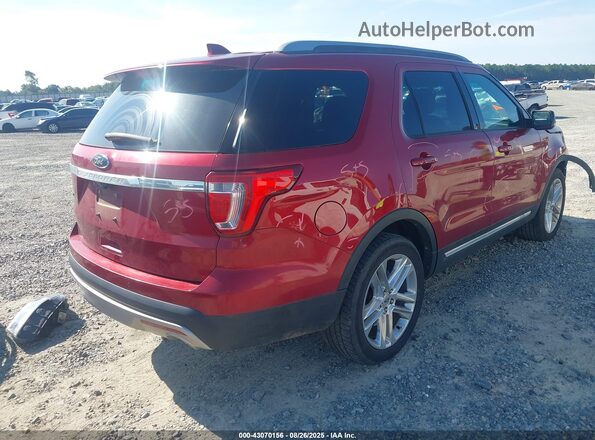 1FM5K7D83HGA66565 2017 FORD FORD EXPLORER Red უკანა მარჯვენა