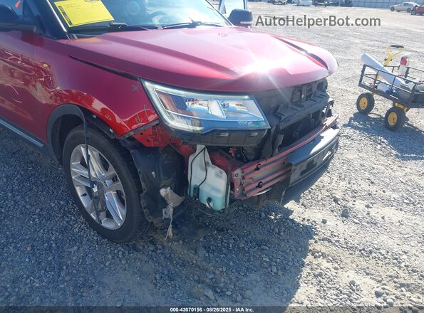 1FM5K7D83HGA66565 2017 FORD FORD EXPLORER Red წინა ხედი