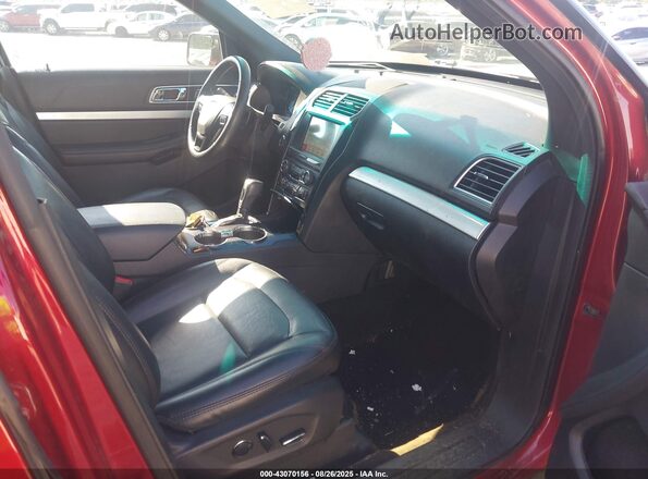1FM5K7D83HGA66565 2017 FORD FORD EXPLORER Red წინა სალონის ხედი