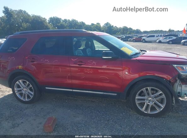 1FM5K7D83HGA66565 2017 FORD FORD EXPLORER Red სალონის 360-გრადუსიანი ხედი