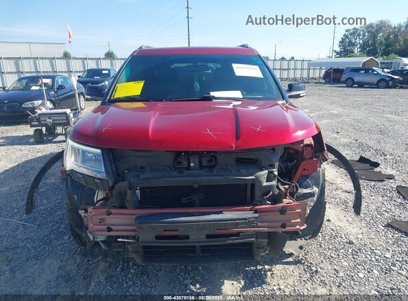 1FM5K7D83HGA66565 2017 FORD FORD EXPLORER Red უკანა სალონის ხედი