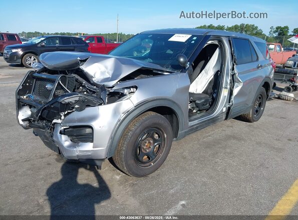 1FM5K8ABXMGC00973 2021 FORD POLICE INTERCEPTOR Серебряный Передняя левая четверть